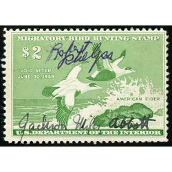 us stamp rw hunting permit rw24 american eiders 2 1957