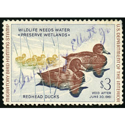 us stamp rw hunting permit rw27 redhead ducks 3 1960