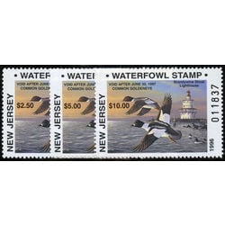 us stamp rw hunting permit rw nj27 28 new jersey goldeneyes lighthouse 1996