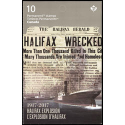 canada stamp bk booklets bk685 halifax explosion 2017