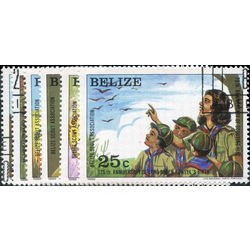 belize stamp 638 643 scouting boy scouts 1982