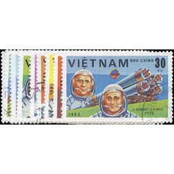viet nam north stamp 1272 1280 space cosmonauts 1983