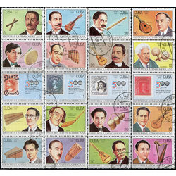 cuba stamp 3356 3375 latino american history 91 1991