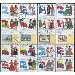 cuba stamp 2887 2906 latino american history 1986