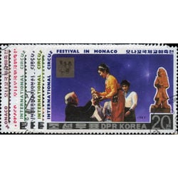 korea north stamp 2666 2671 int l circus festival monaco 1987