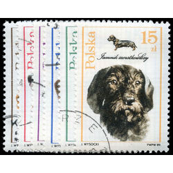 poland stamp 2900 2905 dogs 1989
