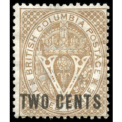 british columbia vancouver island stamp 8 surcharge 1867 m f 011