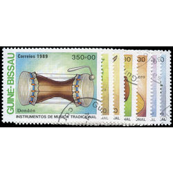 guinea bissau stamp 834 840 musical instruments 1989