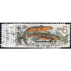 czechoslovakia stamp 2748 2751 world wildlife fund amphibians 1989