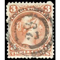 canada stamp 25 queen victoria 3 1868 u vf 013