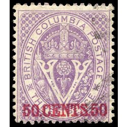 british columbia vancouver island stamp 12 surcharge 1867 u f 007