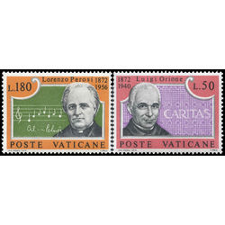 vatican stamp 526 7 luigi orione and lorenzo perosi 1972
