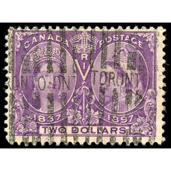 canada stamp 62 queen victoria diamond jubilee 2 1897 U F 017