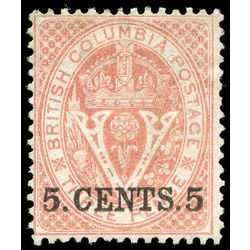 british columbia vancouver island stamp 9 surcharge 1867