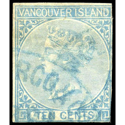 british columbia vancouver island stamp 4 queen victoria 10 1865 u f 008