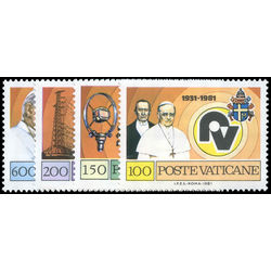 vatican stamp 681 4 vatican radio 50th anniversary 1981