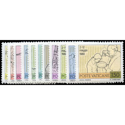 vatican stamp 694 704 vatican city stamps 1981
