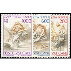 vatican stamp 710 2 sketches of st teresa by riccardo tommasi ferroni 1982