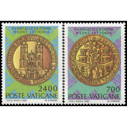 vatican stamp 783 4 christianization of latvia 800th anniversary 1987