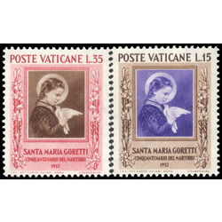 vatican stamp 156 7 martyrdom of st maria goretti 50th anniversary 1953