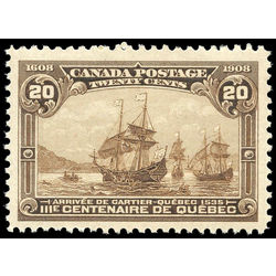 canada stamp 103 cartier s arrival 20 1908 m vfnh 008