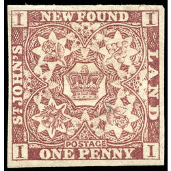 newfoundland stamp 1 1857 first pence issue 1d 1857 m vf 006