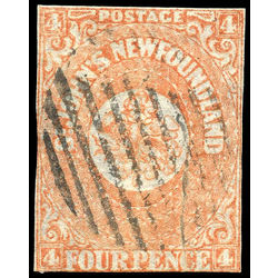 newfoundland stamp 12 1860 second pence issue 4d 1860 u f 002