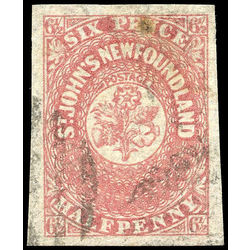 newfoundland stamp 21 1861 third pence issue 6 d 1861 u vf 003