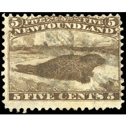 newfoundland stamp 25 harp seal 5 1866 u f 004