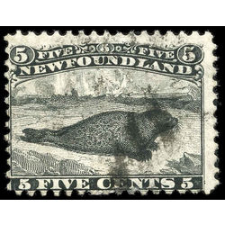 newfoundland stamp 26 harp seal 5 1866 u f 005