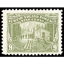 newfoundland stamp 94 logging camp 9 1910 m vf 003