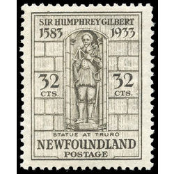 newfoundland stamp 225 gilbert statue at truro 32 1933 m vf 001