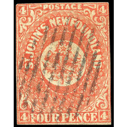 newfoundland stamp 4 1857 first pence issue 4d 1857 u f 001