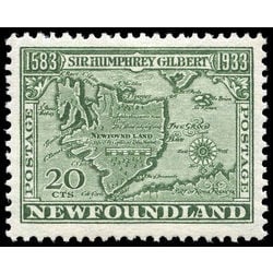 newfoundland stamp 223 map of newfoundland 1626 20 1933
