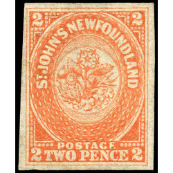 newfoundland stamp 11ii 1860 second pence issue 2d 1860 m vf 001
