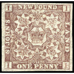 newfoundland stamp 15ac 1861 third pence issue 1d 1861 m vf 001