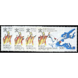 vatican stamp c92 c95 papal journeys 1992