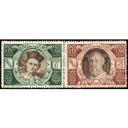 vatican stamp e9 e10 bishop matteo giberti and gaspar cardinal contarini 1946