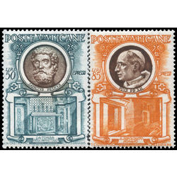 vatican stamp e13 e14 st peter and pius xii 1953