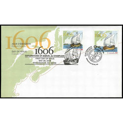 canada stamp 2155 champlain surveys the east coast 51 2006 FDC JOINT
