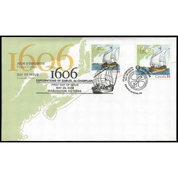 canada stamp 2155 champlain surveys the east coast 51 2006 FDC JOINT