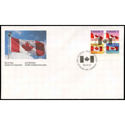 canada stamp 1189a canada flag 1990 FDC