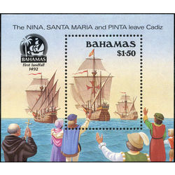 bahamas stamp 692 discovery of the new world 1 50 1990