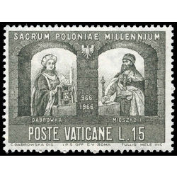 vatican stamp 433 millenium of christianization of poland 1966
