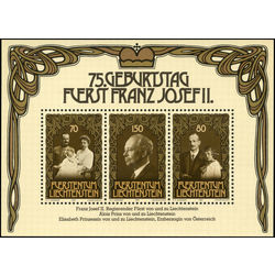 liechtenstein stamp 710 75th birthday of prince franz joseph ii 1981