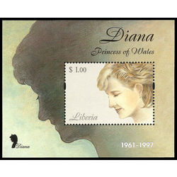 liberia stamp d1 diana princess of wales 1 00 1988