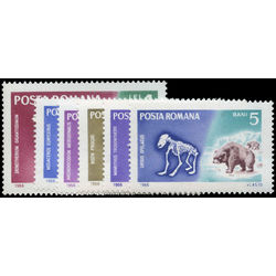 romania stamp 1887 92 prehistoric animals 1966