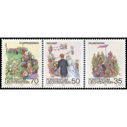 liechtenstein stamp 844 6 procession and wedding 1986
