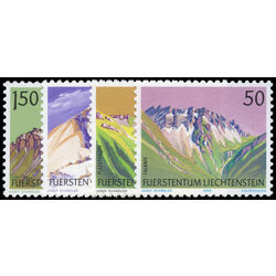 liechtenstein stamp 911 4 mountains 1989