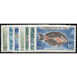 mali stamp 2 8 fishes 1960